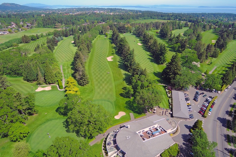 Golf course aerial view